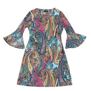 Tommy Hilfiger Paisley Print Bell Sleeve Dress 4
